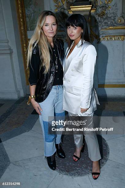 Stylist Julie de Libran and singer Louisa Rose Allen pose after the Sonia Rykiel show as part of the Paris Fashion Week Womenswear Spring/Summer 2017...