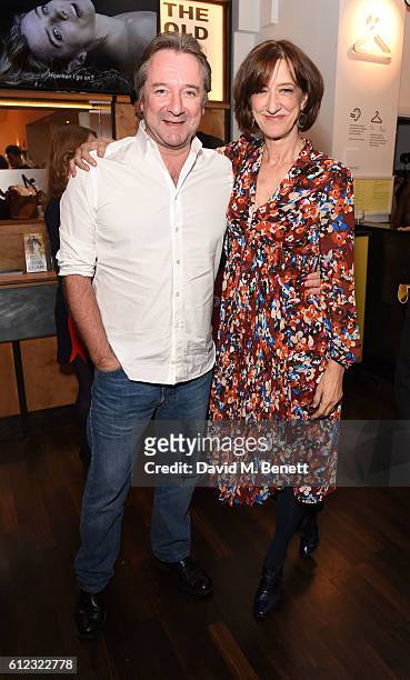 Neil Pearson and Hayden Gwynne attend the press night after party for "No's Knife" at The Old Vic Theatre on October 3, 2016 in London, England.