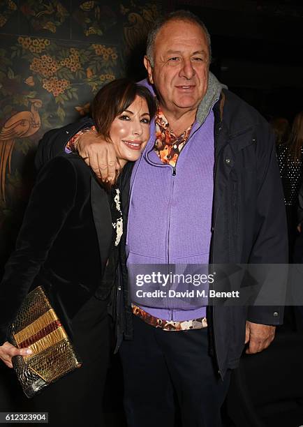 Lauren Prakke and Jean Pigozzi attend the launch of "The Auctioneer" by Simon De Pury and "Whitewaller" guest edited by Lauren Prakke at Blakes Below...