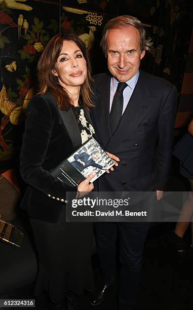 Lauren Prakke and Simon De Pury attend the launch of "The Auctioneer" by Simon De Pury and "Whitewaller" guest edited by Lauren Prakke at Blakes...