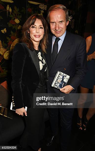 Lauren Prakke and Simon De Pury attend the launch of "The Auctioneer" by Simon De Pury and "Whitewaller" guest edited by Lauren Prakke at Blakes...