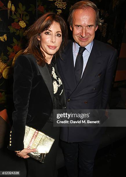 Lauren Prakke and Simon De Pury attend the launch of "The Auctioneer" by Simon De Pury and "Whitewaller" guest edited by Lauren Prakke at Blakes...