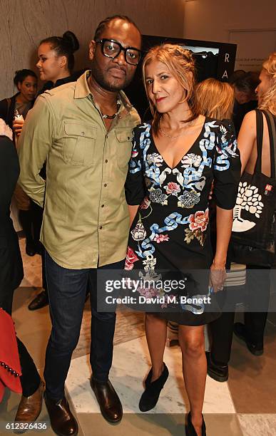 Chuck Noble and Azzi Glasser attend the launch of "S&X Rankin", a new fragrance collaboration between photographer Rankin and fragrance designer Azzi...