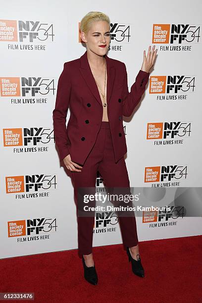 Actress Kristen Stewart attends the "Certain Women" premiere during the 54th New York Film Festival at Alice Tully Hall, Lincoln Center on October 3,...