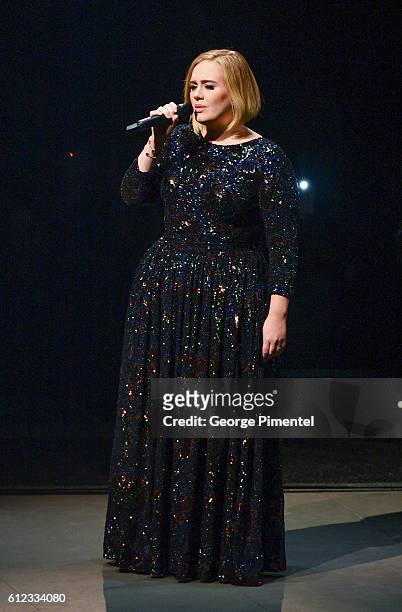 Adele performs for the Adele Live 2016 - North American Tour at Air Canada Centre on October 3, 2016 in Toronto, Canada.