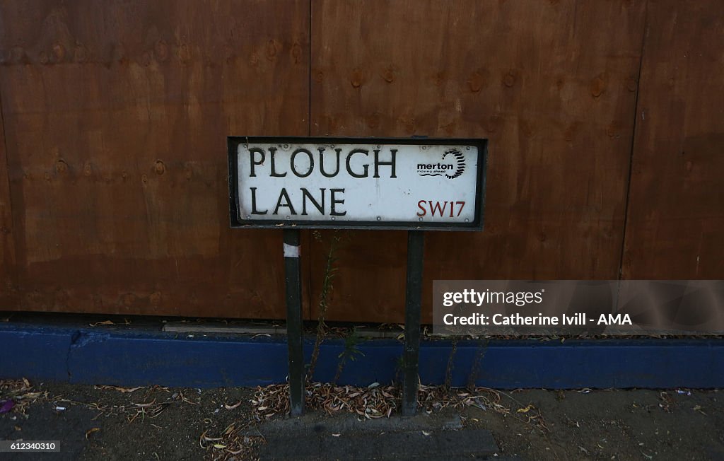 Feature of Wimbledon stadium on Plough Lane