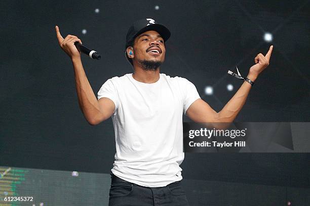 Chance the Rapper performs during the 2016 The Meadows Music & Arts Festival at Citi Field on October 2, 2016 in Queens, New York.