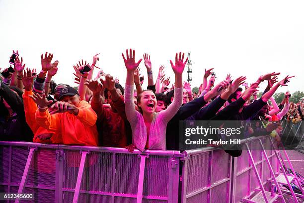 The crowd as Chance the Rapper performs during the 2016 The Meadows Music & Arts Festival at Citi Field on October 2, 2016 in Queens, New York.