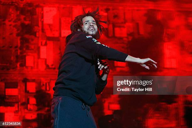 Cole performs during the 2016 The Meadows Music & Arts Festival at Citi Field on October 1, 2016 in Queens, New York.