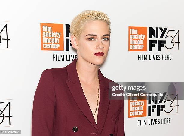 Actress Kristen Stewart attends the 'Certain Women' premiere during the 54th New York Film Festival at Alice Tully Hall, Lincoln Center on October 3,...