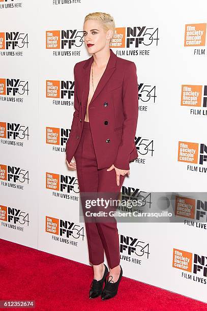 Actress Kristen Stewart attends the 'Certain Women' premiere during the 54th New York Film Festival at Alice Tully Hall, Lincoln Center on October 3,...