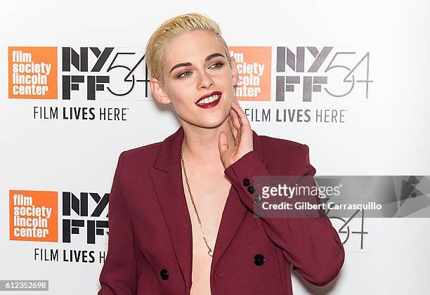 Actress Kristen Stewart attends the 'Certain Women' premiere during the 54th New York Film Festival at Alice Tully Hall, Lincoln Center on October 3,...