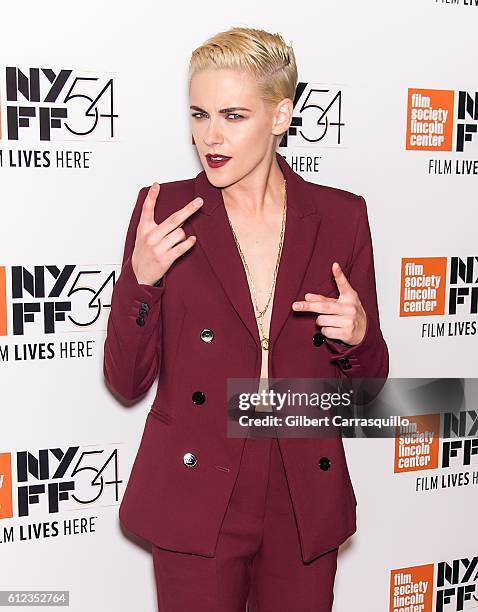 Actress Kristen Stewart attends the 'Certain Women' premiere during the 54th New York Film Festival at Alice Tully Hall, Lincoln Center on October 3,...