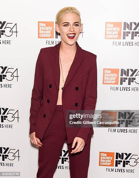 Actress Kristen Stewart attends the 'Certain Women' premiere during the 54th New York Film Festival at Alice Tully Hall, Lincoln Center on October 3,...