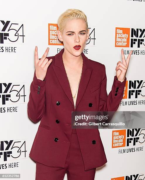 Actress Kristen Stewart attends the 'Certain Women' premiere during the 54th New York Film Festival at Alice Tully Hall, Lincoln Center on October 3,...