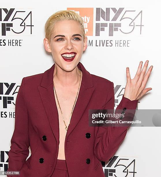 Actress Kristen Stewart attends the 'Certain Women' premiere during the 54th New York Film Festival at Alice Tully Hall, Lincoln Center on October 3,...