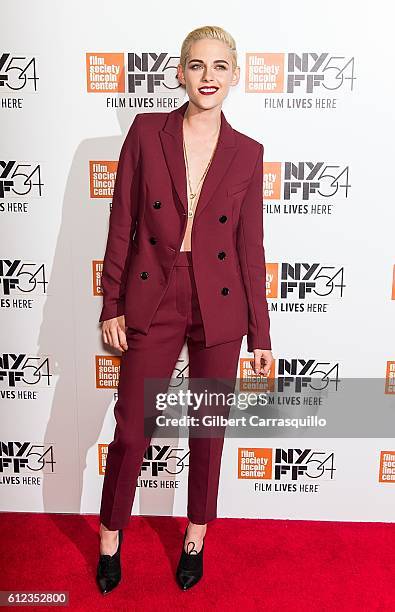 Actress Kristen Stewart attends the 'Certain Women' premiere during the 54th New York Film Festival at Alice Tully Hall, Lincoln Center on October 3,...