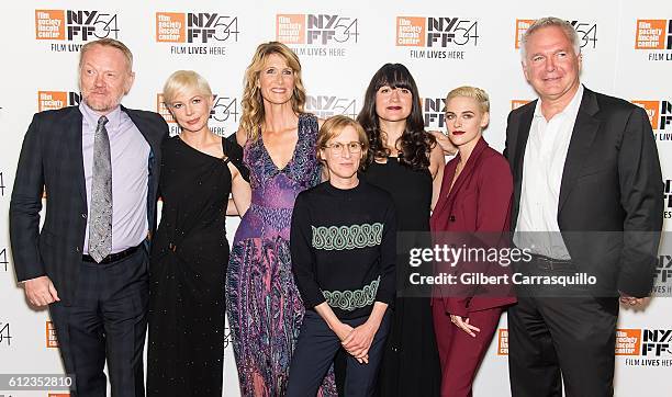 Actors Jared Harris, Michelle Williams, Laura Dern, director Kelly Reichardt, Lily Gladstone, Kristen Stewart and guest attend the 'Certain Women'...