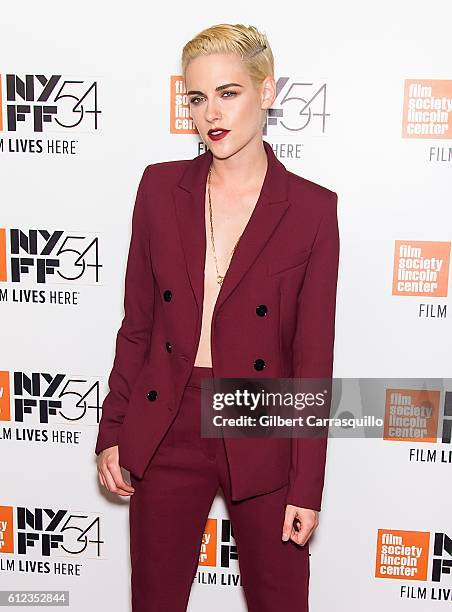 Actress Kristen Stewart attends the 'Certain Women' premiere during the 54th New York Film Festival at Alice Tully Hall, Lincoln Center on October 3,...