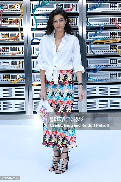 Razane Jammal attends the Chanel show as part of the Paris Fashion Week Womenswear Spring/Summer 2017 on October 4, 2016 in Paris, France.