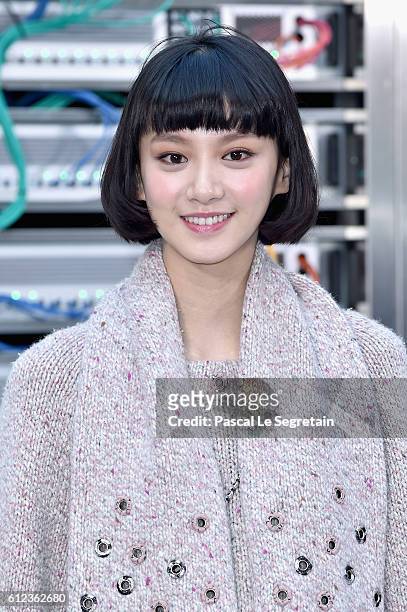 Angela Yuen attends the Chanel show as part of the Paris Fashion Week Womenswear Spring/Summer 2017 on October 4, 2016 in Paris, France.