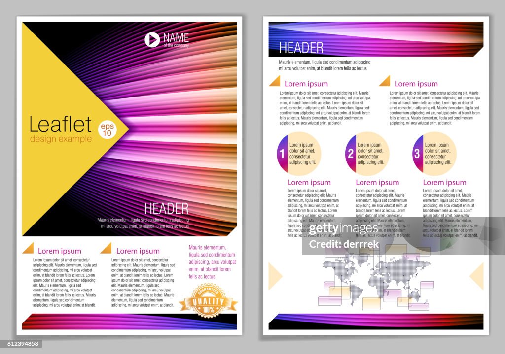 Leaflet Examples Readable Leaflet Design Example High-Res Vector Graphic - Getty Images