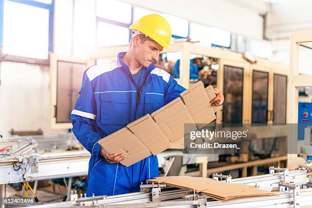 production of recycled paper material and packaging - packaging stock pictures, royalty-free photos & images