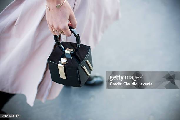 Chanel Bag outside Chanel show on day 8 of Paris Womens Fashion Week Spring/Summer 2017, on October 4, 2016 in Paris, France.