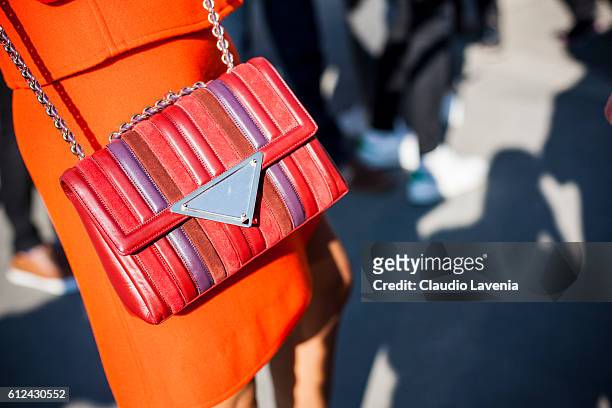 Fashion detail outside Chanel show on day 8 of Paris Womens Fashion Week Spring/Summer 2017, on October 4, 2016 in Paris, France.