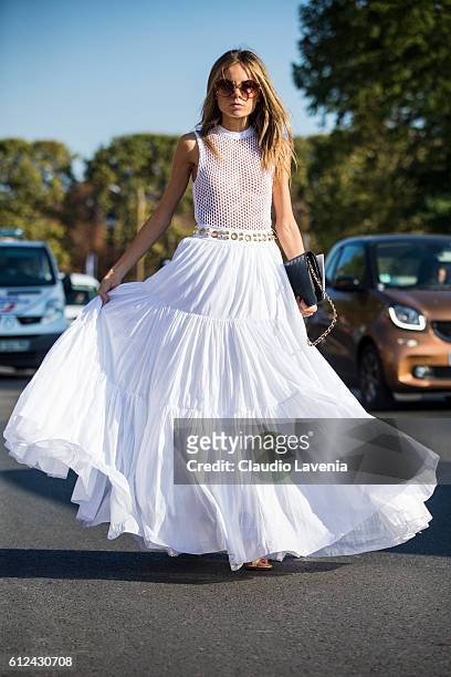 Erica Pelosini attends Chanel show on day 8 of Paris Womens Fashion Week Spring/Summer 2017, on October 4, 2016 in Paris, France.