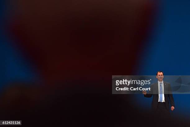 Secretary of State for Health, Jeremy Hunt, delivers a speech on the third day of the Conservative Party Conference 2016 at the International...