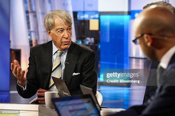 Roger Altman, chairman and founder of Evercore Partners Inc., speaks during a Bloomberg Television interview in New York, U.S., on Tuesday, Oct. 4,...