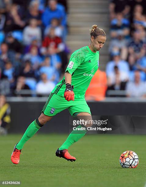 Ann-Katrin Berger of Birmingham City Ladies in action during the Continental Cup Final between Manchester City Women and Birmingham City Ladies at...