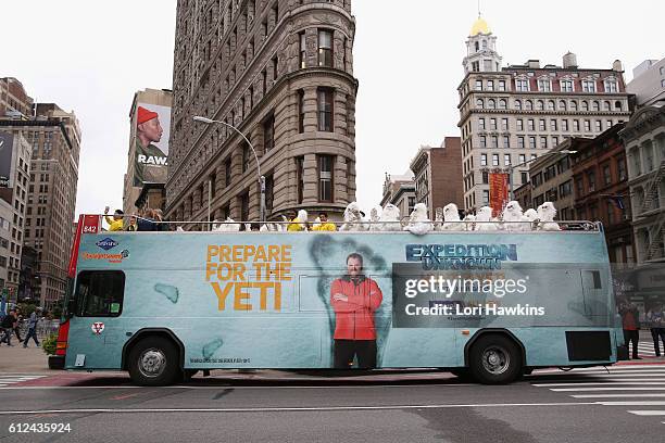 Yetis swarm New York City to promote