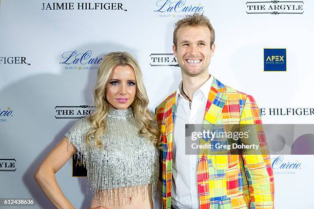 Model and Actress Jaimie Hilfiger and Actor Nick Tokman arrive for Jaimie Hilfiger's Birthday Celebration at The Argyle on October 3, 2016 in...