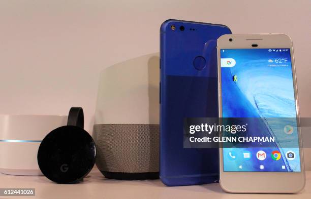 Google pushes deep into hardware with new Wifi, Chromecast, Home, and Pixel smartphone devices at a press event in San Francisco, California on...