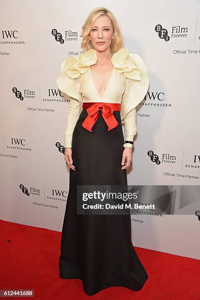 Cate Blanchett attends the IWC Schaffhausen Dinner in Honour of the BFI at Rosewood London on October 4, 2016 in London, England.