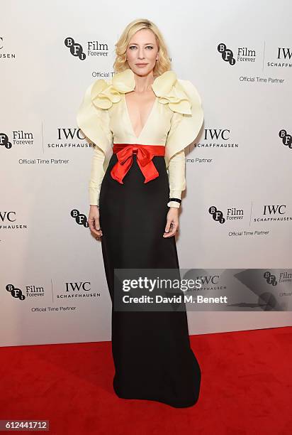 Cate Blanchett attends the IWC Schaffhausen Dinner in Honour of the BFI at Rosewood London on October 4, 2016 in London, England.