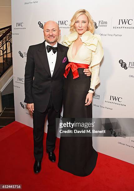 Georges Kern and Cate Blanchett attend the IWC Schaffhausen Dinner in Honour of the BFI at Rosewood London on October 4, 2016 in London, England.