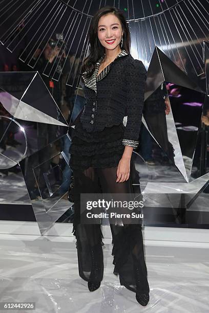 Aggie Hsieh attends the Shiatzy Chen show as part of the Paris Fashion Week Womenswear Spring/Summer 2017 on October 4, 2016 in Paris, France.