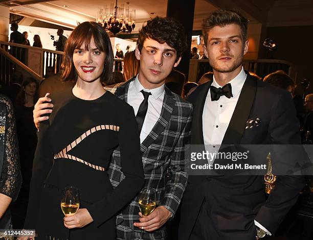 Sam Rollinson, Matt Richardson and Jim Chapman attend the IWC Schaffhausen Dinner in Honour of the BFI at Rosewood London on October 4, 2016 in...