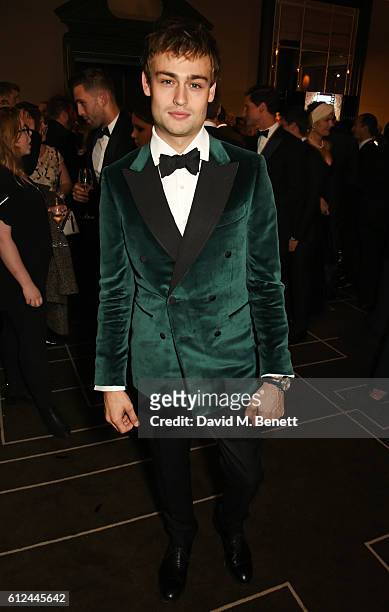 Douglas Booth attends the IWC Schaffhausen Dinner in Honour of the BFI at Rosewood London on October 4, 2016 in London, England.