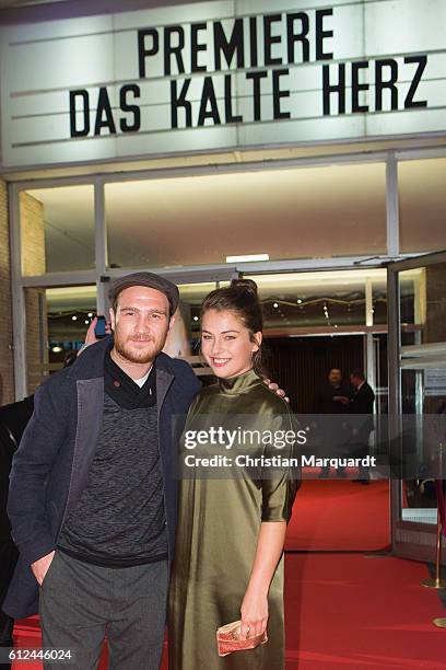 Frederick Lau and Henriette Confurius attend the 'Das Kalte Herz' premiere at Kino International on October 4, 2016 in Berlin, Germany.