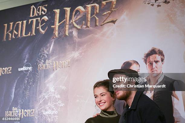 Frederick Lau and Henriette Confurius attend the 'Das Kalte Herz' premiere at Kino International on October 4, 2016 in Berlin, Germany.