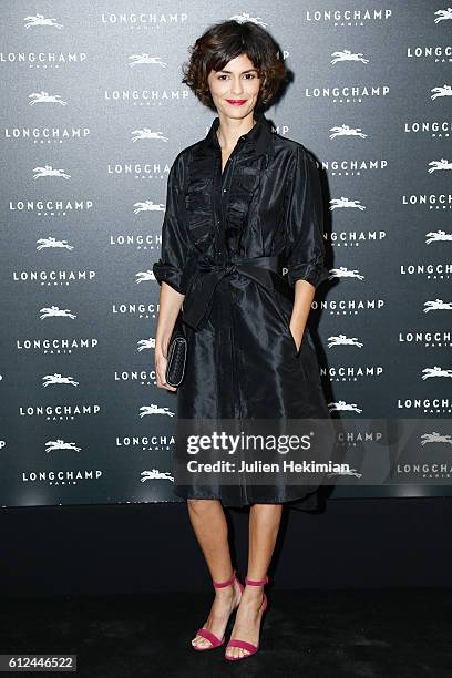 Audrey Tautou attends the Lonchamp Cocktail as part of the Paris Fashion Week Womenswear Spring/Summer 2017 at Longchamp Boutique St Honore on...