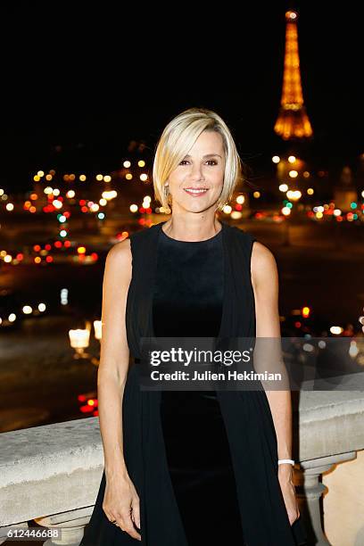 Laurence Ferrari attends the Lonchamp Cocktail as part of the Paris Fashion Week Womenswear Spring/Summer 2017 at Longchamp Boutique St Honore on...