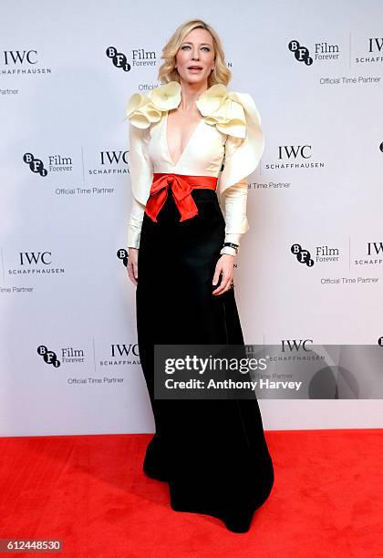 Cate Blanchett attends the IWC Gala in honour of The British Film Institute at Rosewood Hotel on October 4, 2016 in London, England.