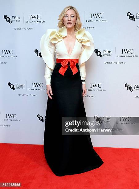 Cate Blanchett attends the IWC Gala in honour of The British Film Institute at Rosewood Hotel on October 4, 2016 in London, England.