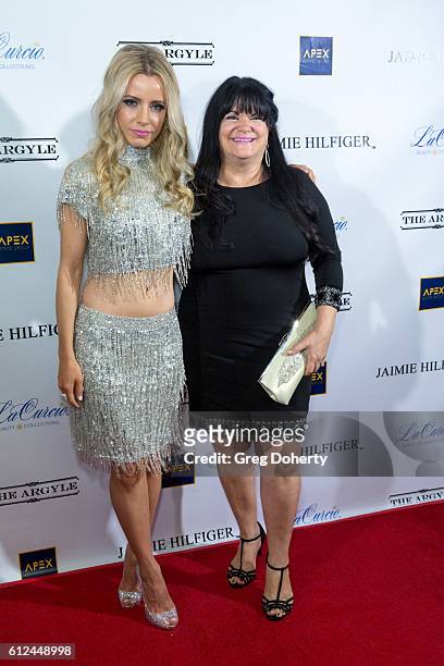 Model and Actress Jaimie Hilfiger and Jacki Curcio arrive for Jaimie Hilfiger's Birthday Celebration at The Argyle on October 3, 2016 in Hollywood,...