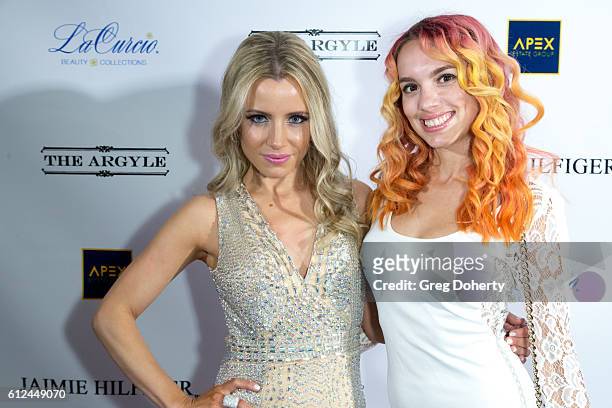 Model and Actress Jaimie Hilfiger and Model Beverly Minker arrive for Jaimie Hilfiger's Birthday Celebration at The Argyle on October 3, 2016 in...